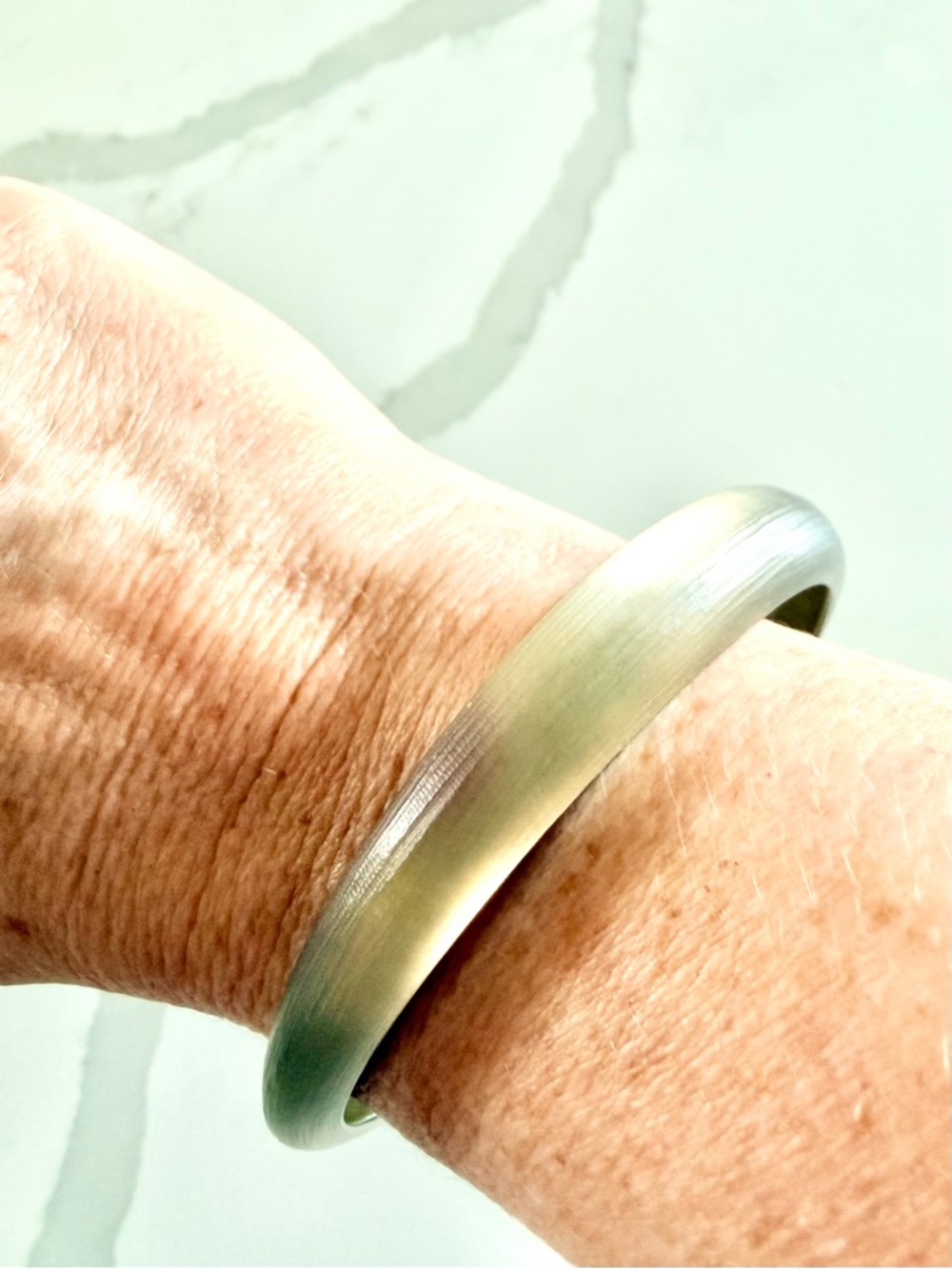 Alexis Bittar Taupe Lucite Tapered  Bangle Bracelet